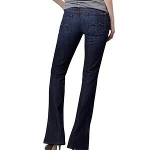 7 for All Mankind Low Rise Boot Cut Jeans Women’s 27 Dark Wash Y2K Revival Vtg